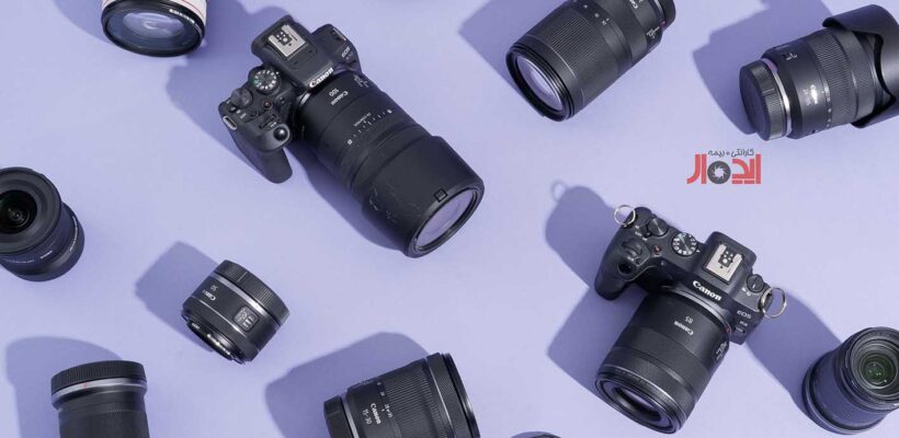 مجموعه‌ای از لنزهای مختلف کانن