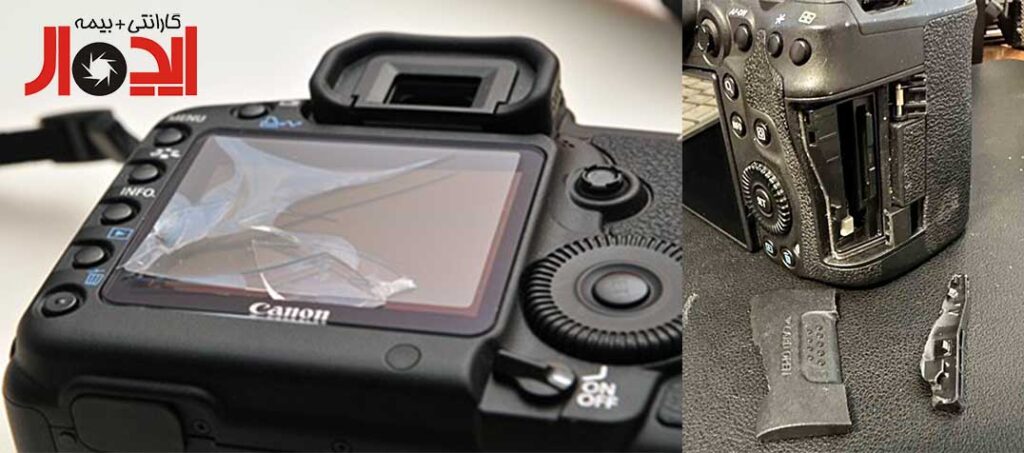 شکستگی در کارت حافظه و LCD دوربین کانن