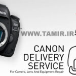 خدمات پیکآپ و تحویل درب منزل کانن: تخصص و آرامش خاطر در قالب یک سرویس (مخصوص ساکنین تهران بزرگ) 8 یک گرافیک جذاب و مدرن از لوگوی «ایدهآل دوربین» در کنار آیکون یک وسیله نقلیه