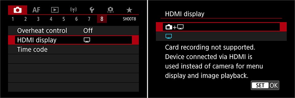 این اصطلاح در سیاق تنظیمات دوربین برای اشاره به خروجی ویدئو بدون هیچگونه متن یا نشانگر اضافی استفاده می‌شود.
