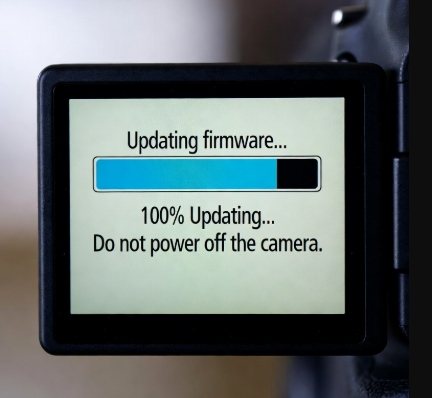 نوار پیشرفت آپدیت فریمور روی نمایشگر دوربین کانن
