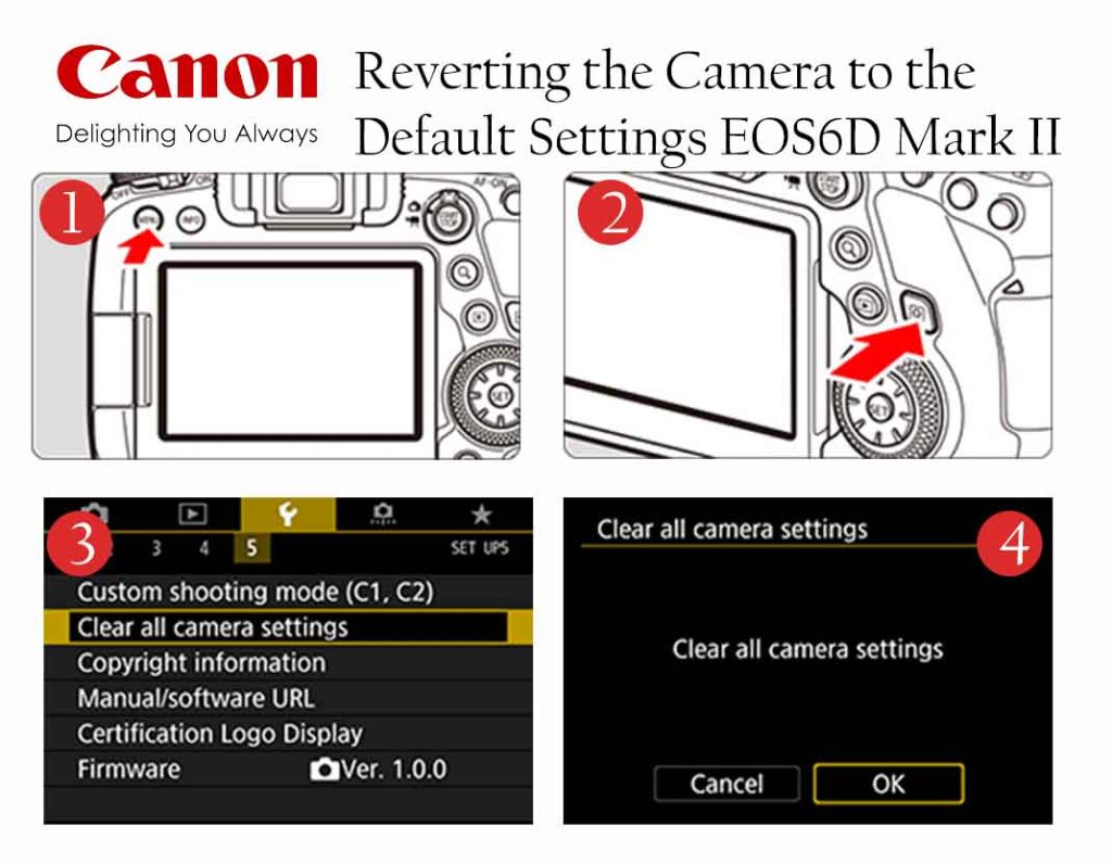 بازگرداندن تنظیمات ، اتصالت دورربین به حال ژیش فرض