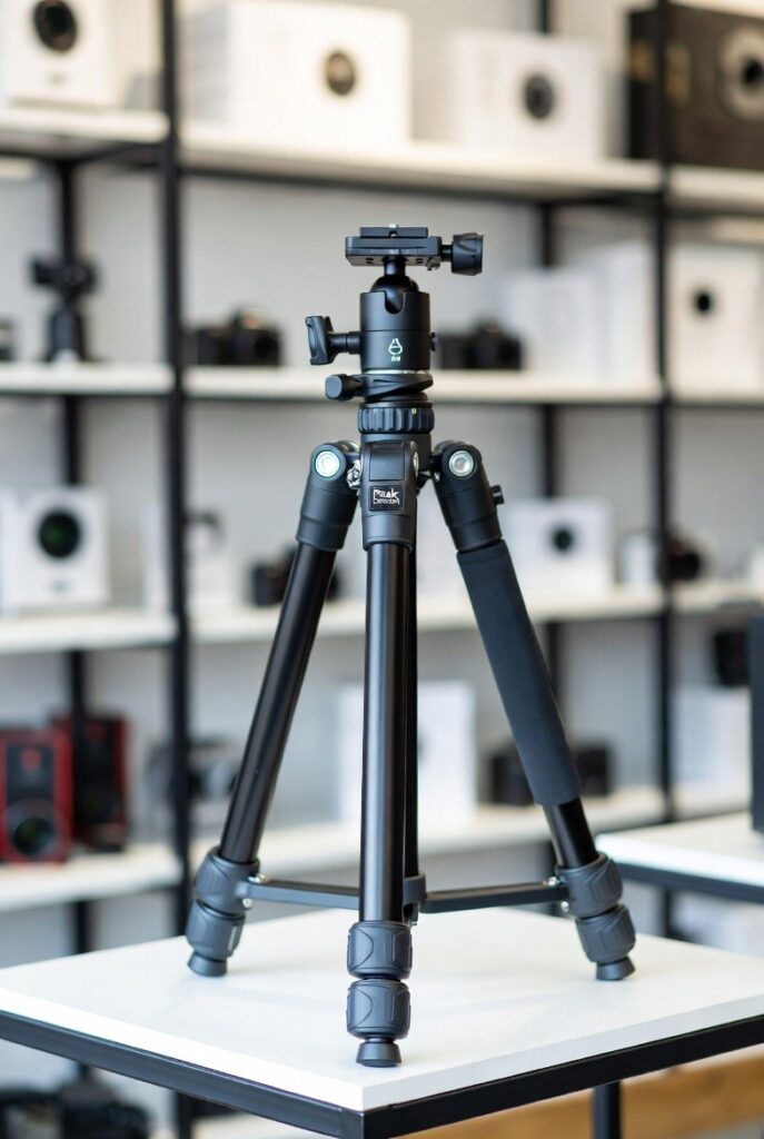 تصویر مقایسه‌ای سه‌پایه Peak Design Pro در کنار مدل Travel Tripod قدیمی‌تر.