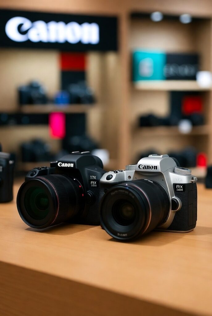 کارشناس در حال سرویس و کلینینگ سنسور یک دوربین کانن