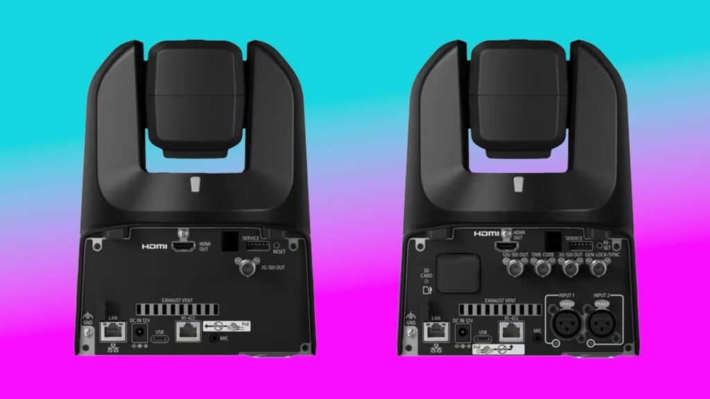 تصویری از یک استودیوی تلویزیونی که در آن چندین دوربین PTZ کانن در حال استفاده برای پخش زنده هستند.