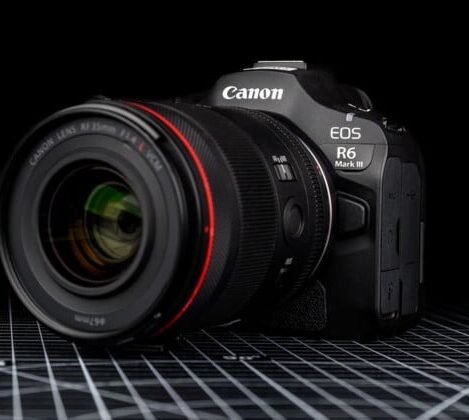 "Canon EOS R6 Mark III front view",