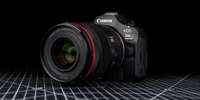 "Canon EOS R6 Mark III front view",