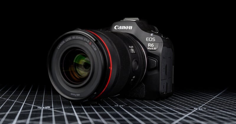"Canon EOS R6 Mark III front view",