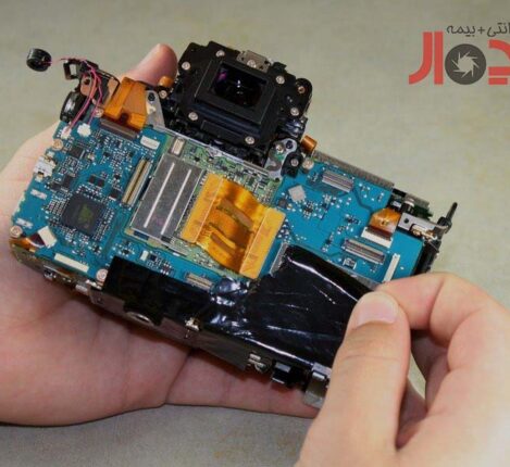 نمای نزدیک از سنسور دوربین کانن