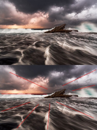 "ترکیببندی عکاسی: راهنمای نهایی برای خلق تصاویر حرفهای" 4 خطوط راهنما در عکاسی طبیعت با جاده و کوه