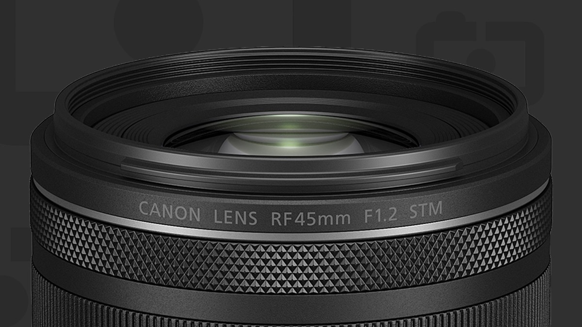 canon rf 45mm f1.2 stm front view