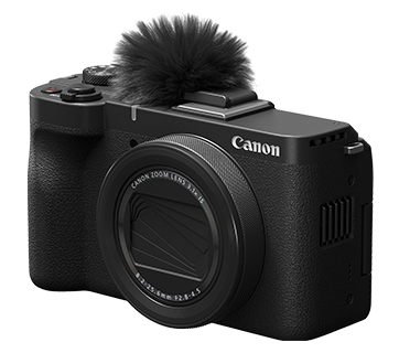 Canon V1 top controls closeup