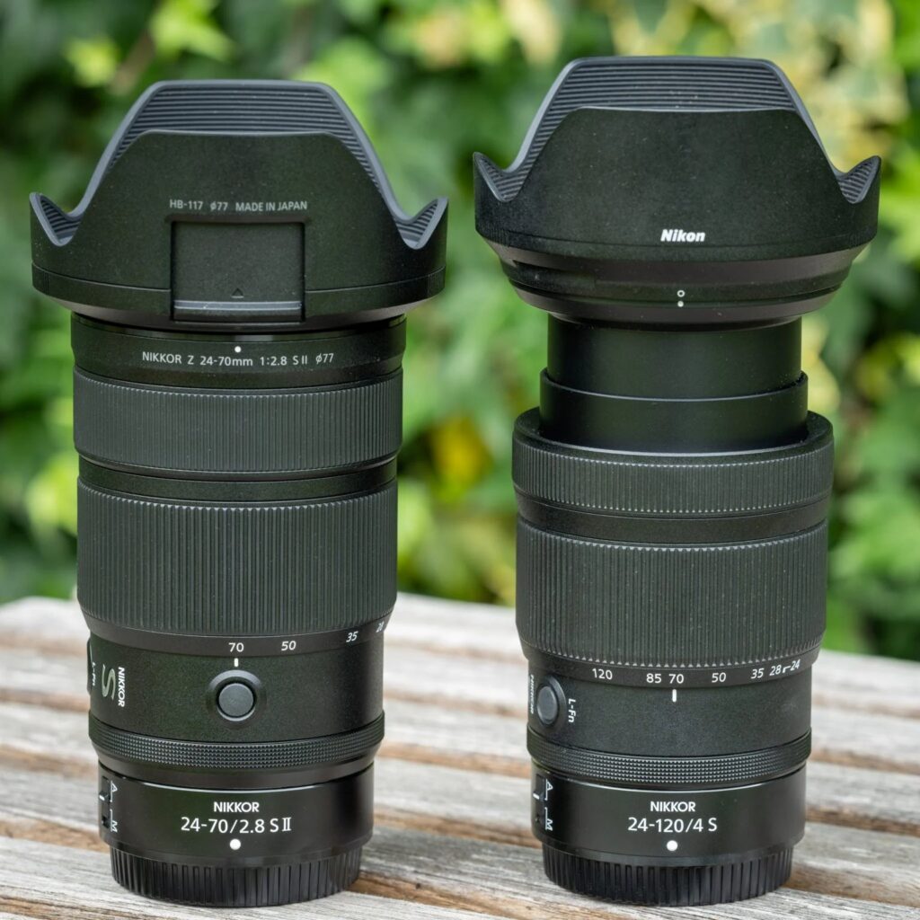 نماد سوال و پاسخ (؟) در کنار لنز نیکون Z 24-70mm f/2.8 S II.