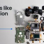 صفحه مادر تعمیرات نیکون: راهنمای کامل خدمات تخصصی 11 فرآیند جداسازی اجزای داخلی دوربین نیکون Z8 برای تعمیر یا بررسی.