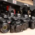 بررسی دقیق قطعات داخلی یک دوربین نیکون است.