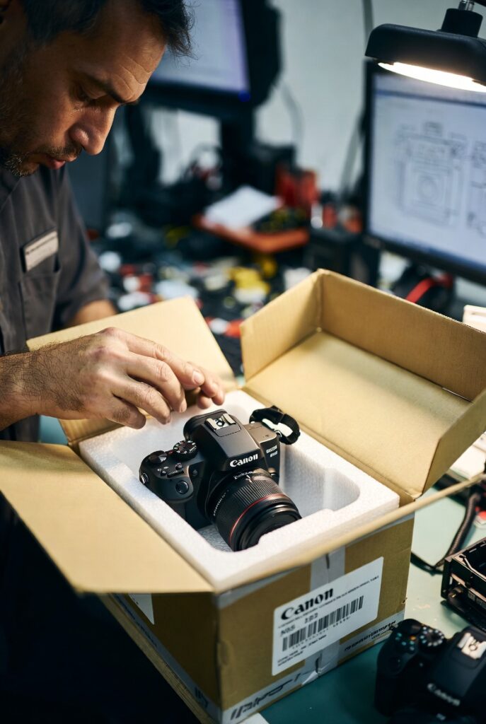 نحوه بسته‌بندی امن دوربین برای ارسال از تبریز به مرکز تعمیرات تخصصی توضیح