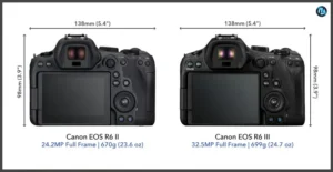 مقایسه تخصصی کنون EOS R6 II و EOS R6 III: تحول در رزولوشن یا ارتقای تدریجی؟ 2 مقایسه دو دوربین Canon EOS R6 ii و Canon EOS R6 iii